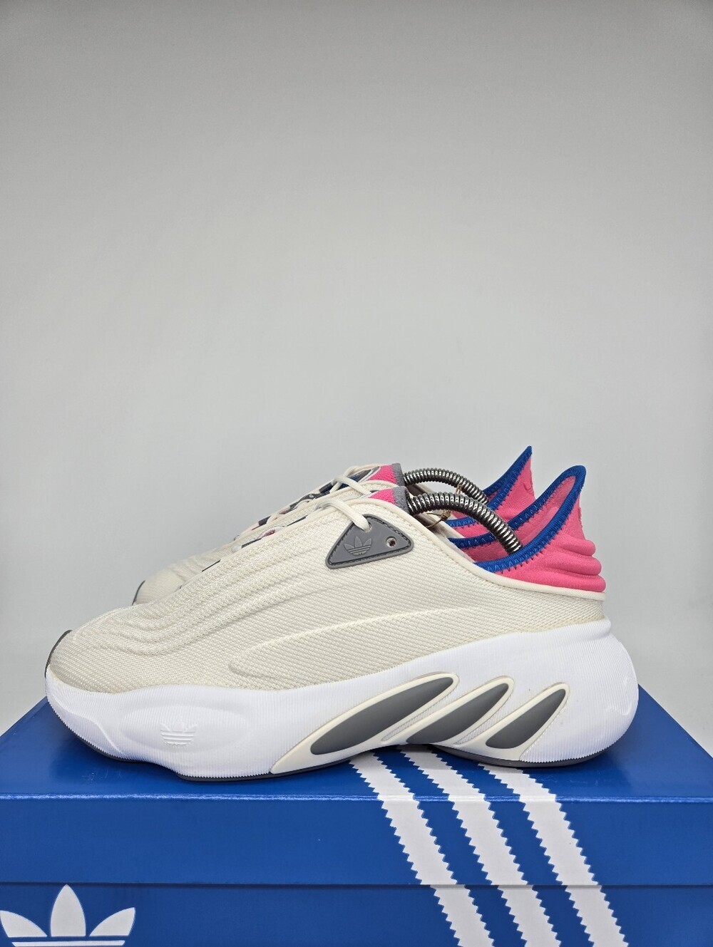 Adidas Women's adiFOM SLTN HP6488 Cream Pink White Running Shoes Size 8.5